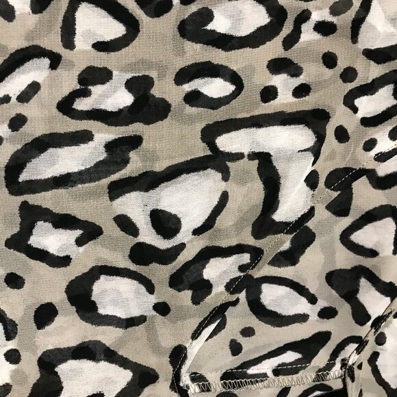 Lane Bryant  Gray& Black Animal Print Double Layer Chiffon Swing Tank Size 14 - Picture 11 of 12